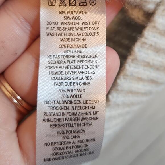 French Connection Women's Multicolor Colorblock‎ Long Sleeve Sweater Size Large - Picture 4 of 6